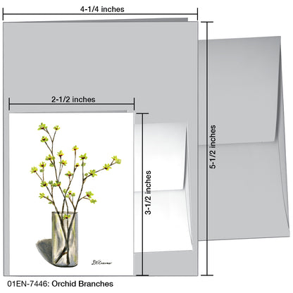 Orchid Branches, Greeting Card (7446), Enclosure, printedcanvas.com