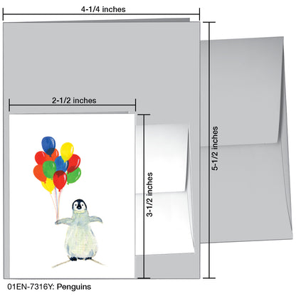 Penguins, Greeting Card (7316Y), Enclosure, printedcanvas.com