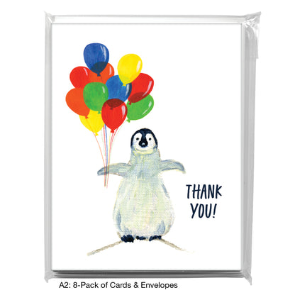 Penguins, Greeting Card (7316YC), A2 8-Pack, printedcanvas.com