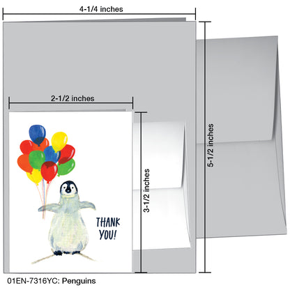 Penguins, Greeting Card (7316YC), Enclosure Card, printedcanvas.com