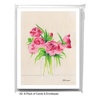 Peonies Seven, Greeting Card (8720A), A2 8-Pack, printedcanvas.com
