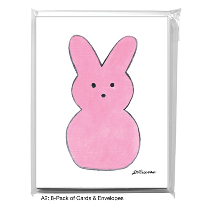 Peep - Pink, Greeting Card (8647A), A2 Card 8-Pack, www.printedcanvas.com