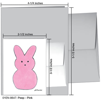 Peep - Pink, Greeting Card (8647A), Enclosure Card, www.printedcanvas.com