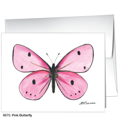 Pink Butterfly, Greeting Card (8675), A2, printedcanvas.com