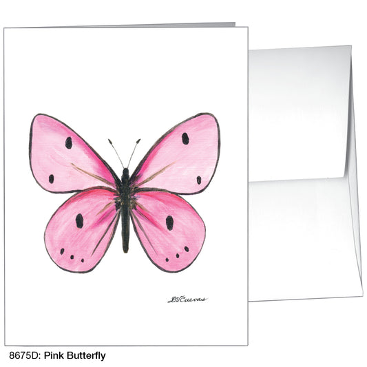 Pink Butterfly, Greeting Card (8675D), A2, printedcanvas.com