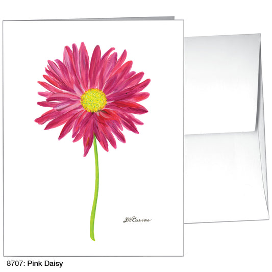 Pink Daisy, Greeting Card (8707C), A2 Card Front, www.printedcanvas.com