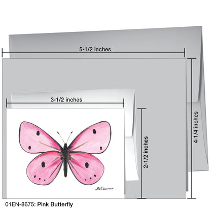 Pink Butterfly, Greeting Card (8675), Enclosure, printedcanvas.com