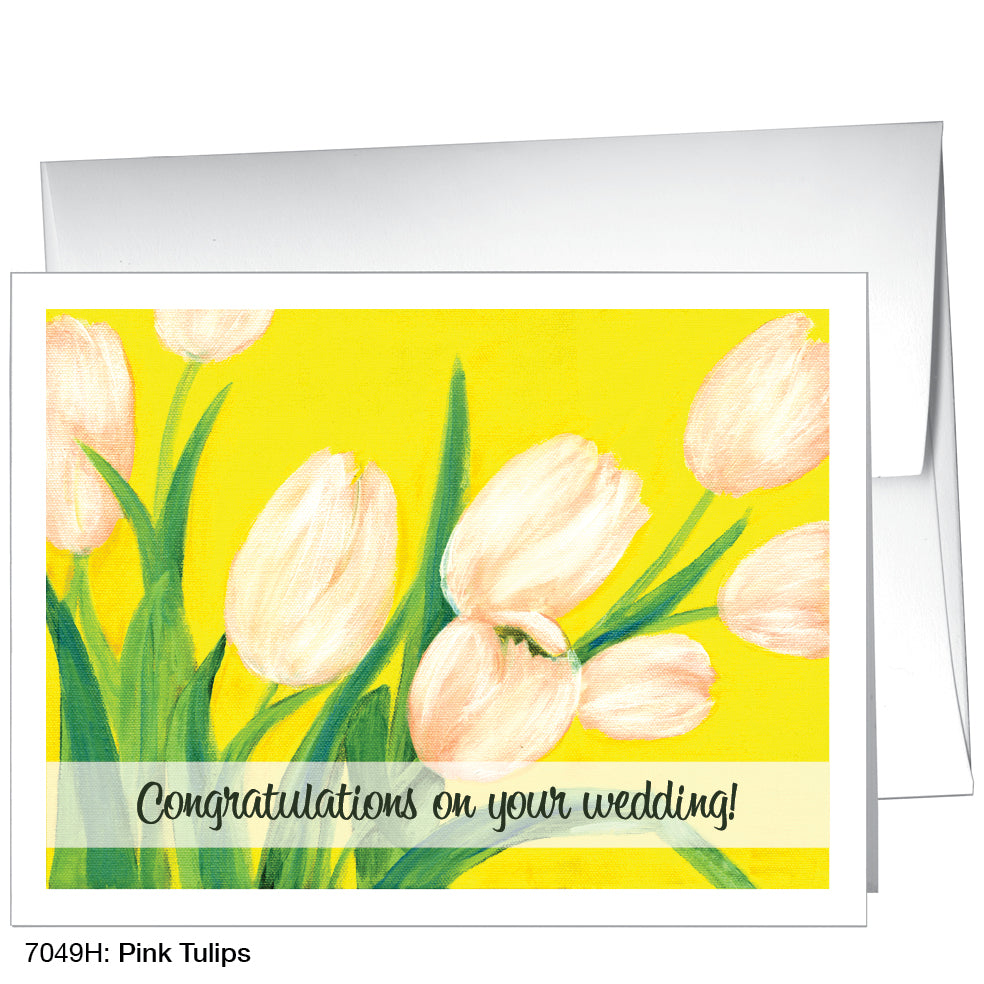 Pink Tulips, Greeting Card (7049H), A2 Card, printedcanvas.com