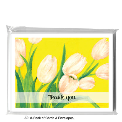 Pink Tulips, Greeting Card (7049M), A2 8-Pack, printedcanvas.com