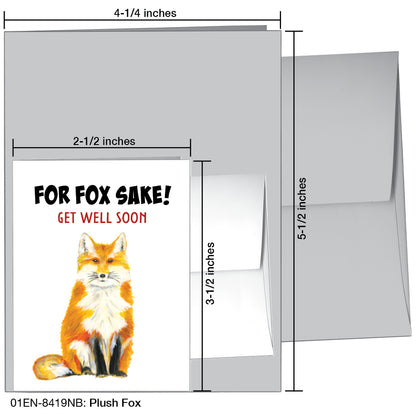 Plush Fox, Greeting Card (8419NB), Enclosure Card, www.printedcanvas.com