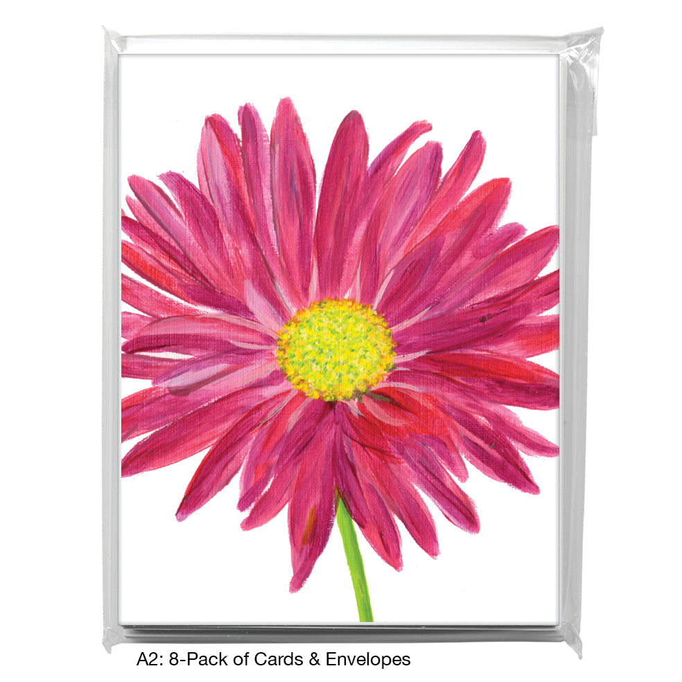 Pink Daisy, Greeting Card (8707D), 8-Pack, www.printedcanvas.com