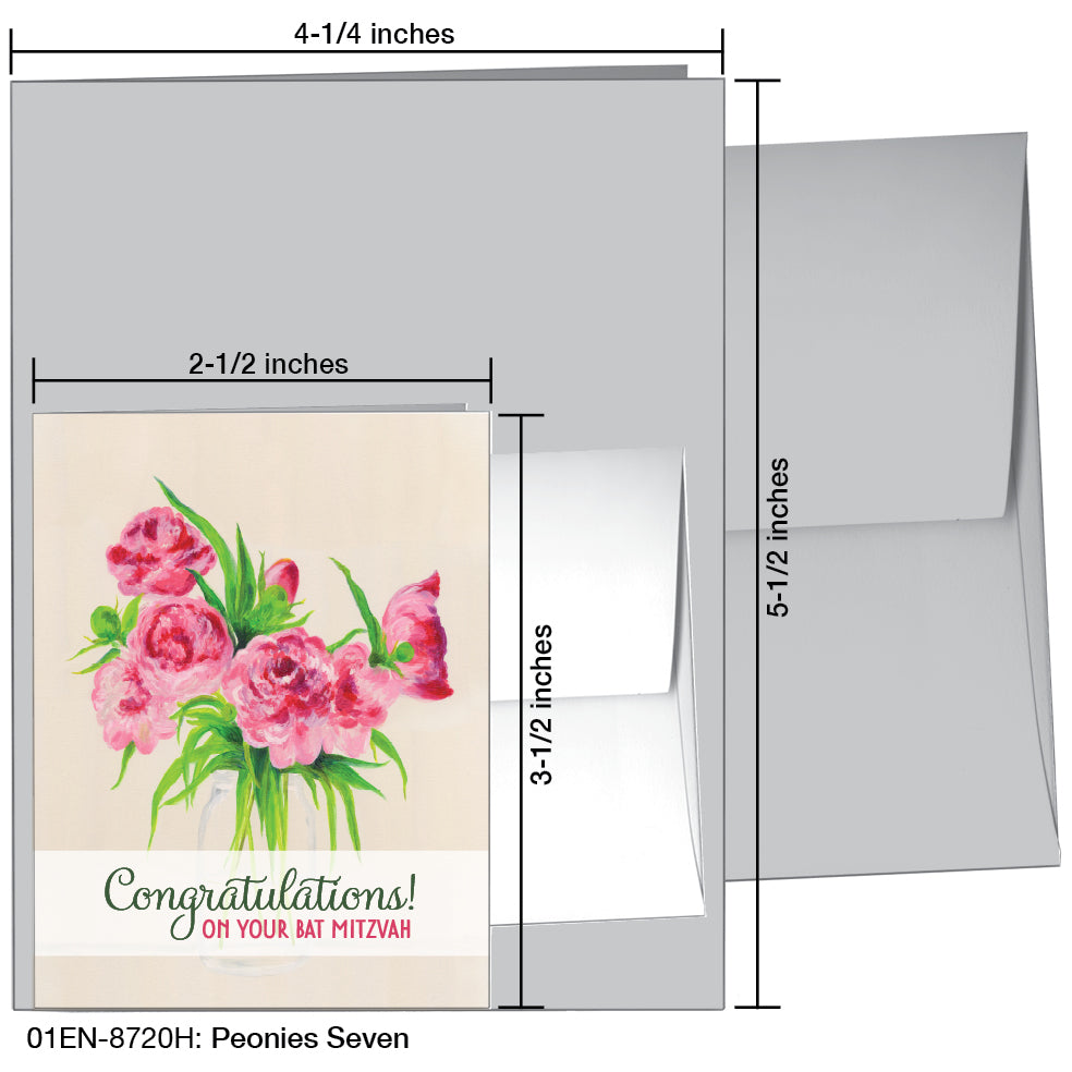 Peonies Seven, Greeting Card (8720H), Enclosure, printedcanvas.com