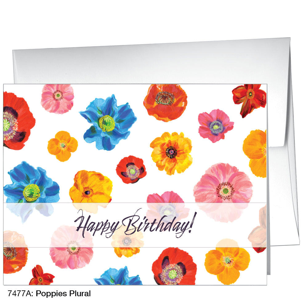 Poppies Plural, Greeting Card (7477A), A2 Card Front, www.printedcanvas.com