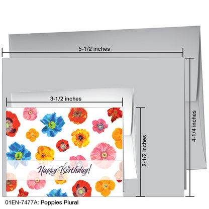 Poppies Plural, Greeting Card (7477A), Enclosure Card, www.printedcanvas.com