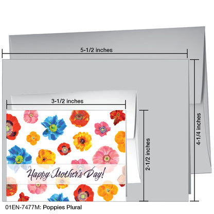 Poppies Plural, Greeting Card (7477M), Enclosure Card, www.printedcanvas.com