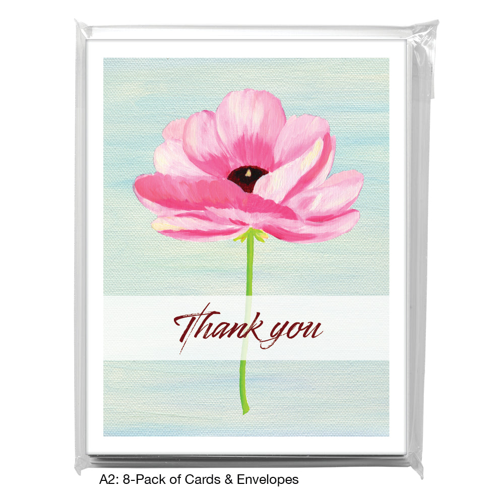 Ranunculus Shades in Pink, Greeting Card (7935G), A2 Card 8-Pack, www.printedcanvas.com