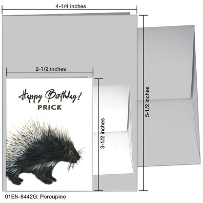 Porcupine, Greeting Card (8442G), Enclosure Card, printedcanvas.com