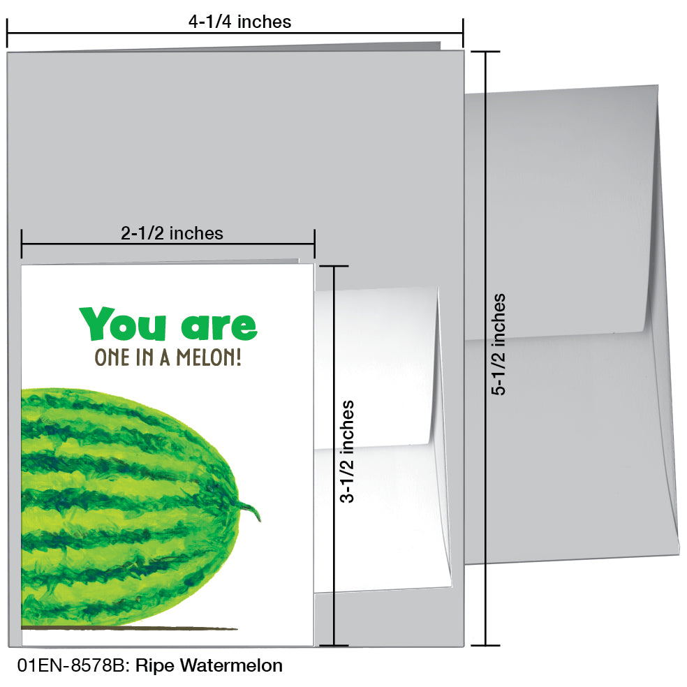 Ripe Watermelon, Greeting Card (8578B), Enclosure, printedcanvas.com