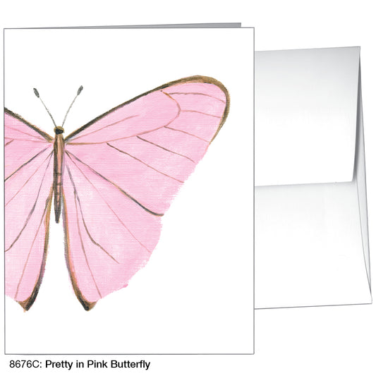 Pretty in Pink Butterfly, Greeting Card (8676C), A2, printedcanvas.com