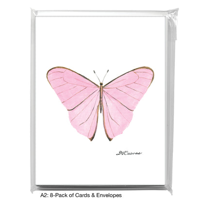 Pretty in Pink Butterfly, Greeting Card (8676D), A2 Card 8-Pack, www.printedcanvas.com