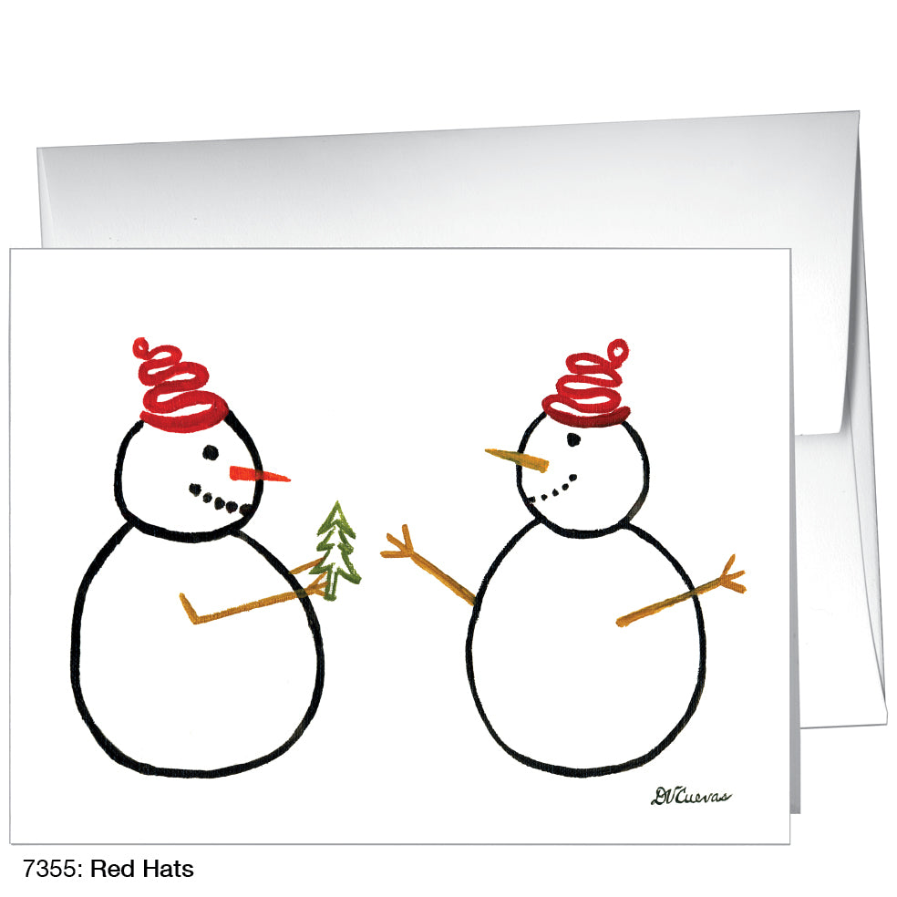 Red Hats, Greeting Card (7355), A2, printedcanvas.com