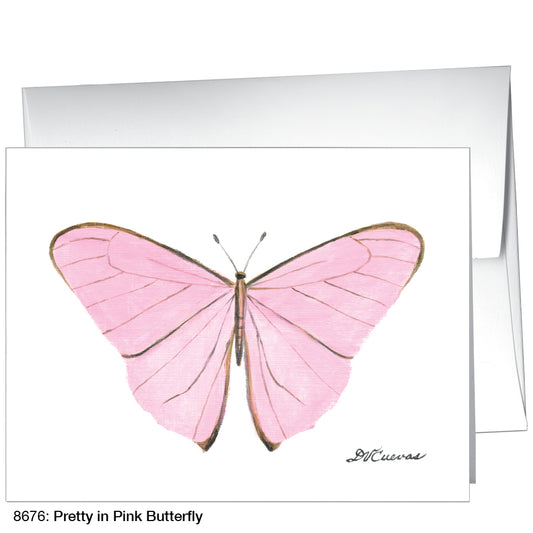 Pretty in Pink Butterfly, Greeting Card (8676), A2, printedcanvas.com