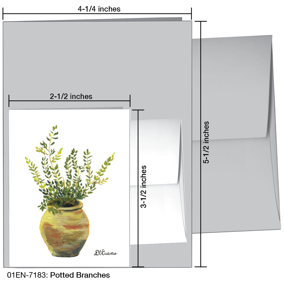 Potted Branches, Greeting Card (7183), Enclosure, printedcanvas.com