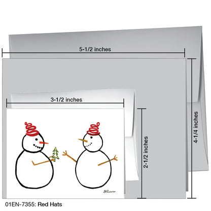 Red Hats, Greeting Card (7355), Enclosure, printedcanvas.com