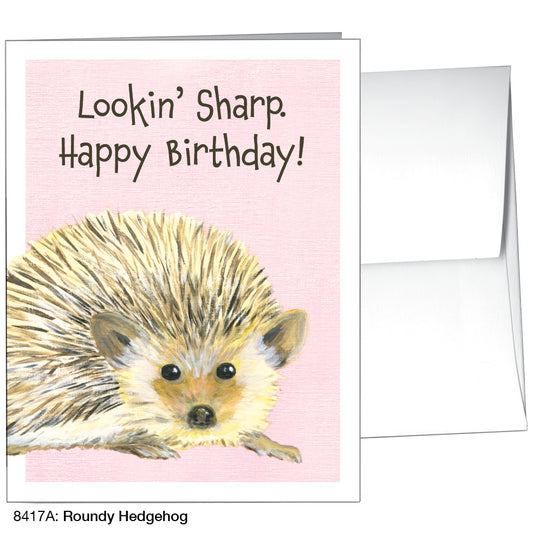 Roundy Hedgehog, Greeting Card (8417A), A2 Card, www.printedcanvas.com
