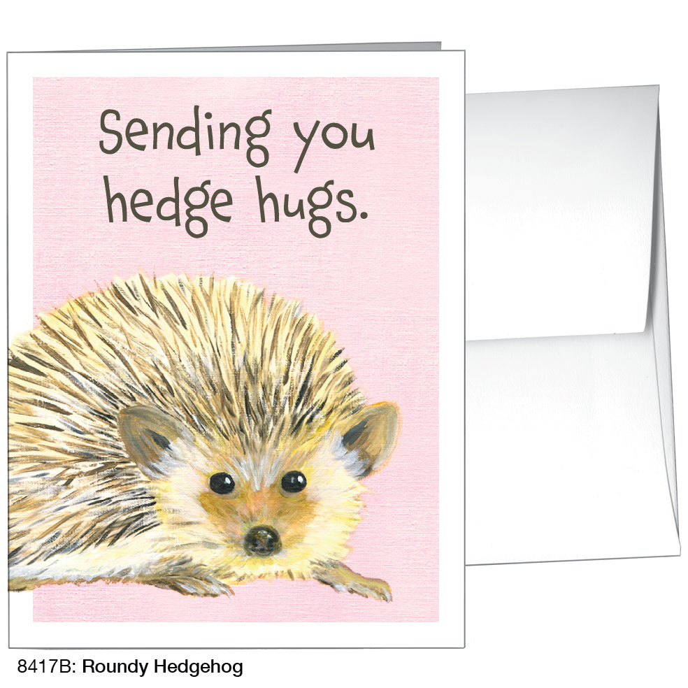 Roundy Hedgehog, Greeting Card (8417B), A2, printedcanvas.com