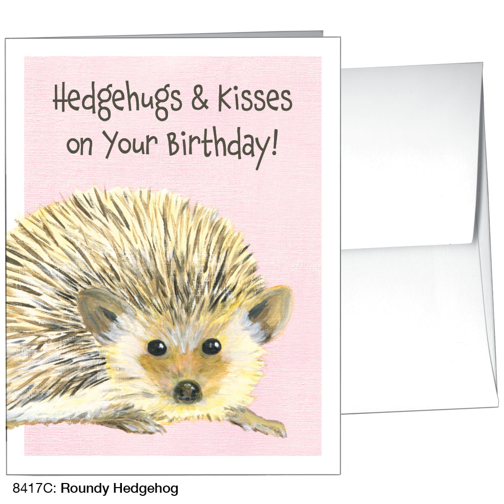 Roundy Hedgehog, Greeting Card (8417C), A2 Card Front, www.printedcanvas.com