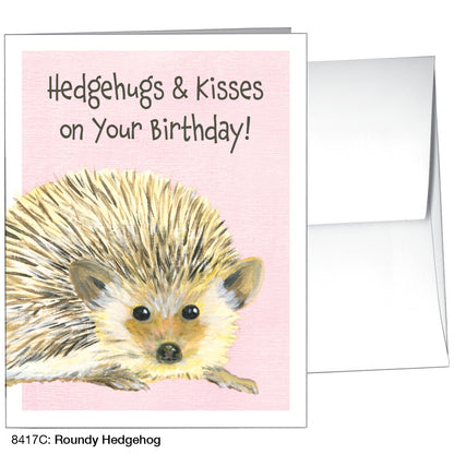 Roundy Hedgehog, Greeting Card (8417C), A2 Card Front, www.printedcanvas.com