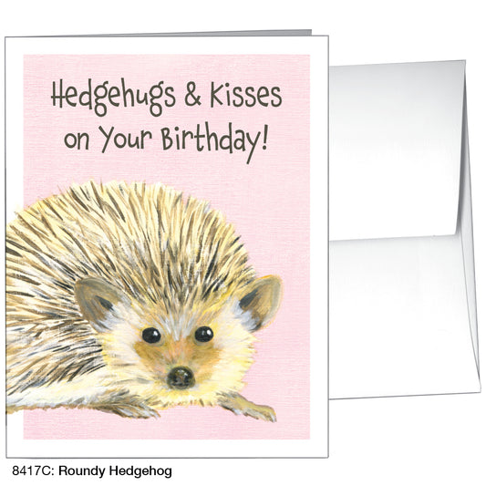 Roundy Hedgehog, Greeting Card (8417C), A2 Card Front, www.printedcanvas.com