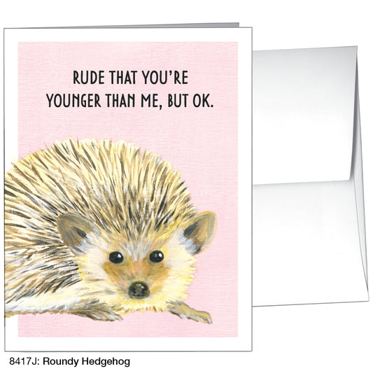 Roundy Hedgehog, Greeting Card (8417J), A2 Card, www.printedcanvas.com