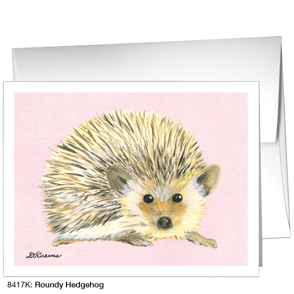 Roundy Hedgehog, Greeting Card (8417K), A2 Card Front, www.printedcanvas.com