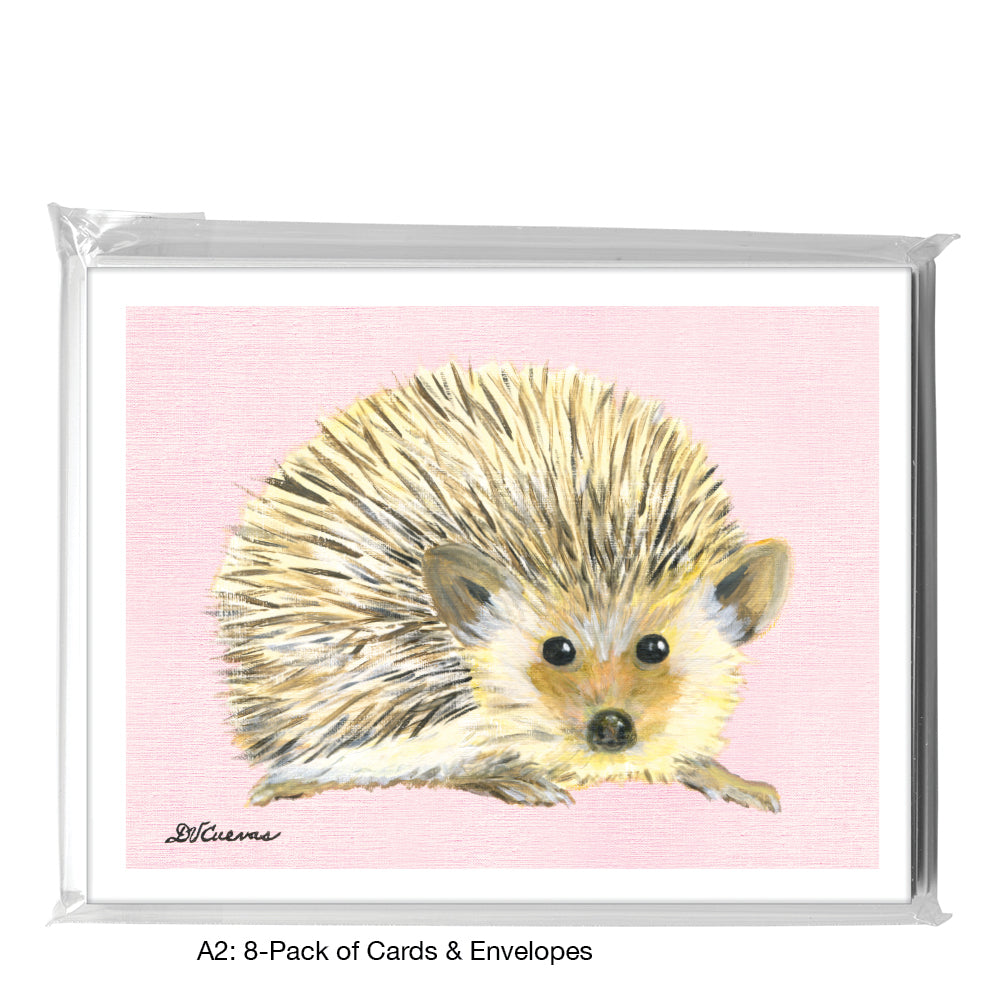 Roundy Hedgehog, Greeting Card (8417K), A2 Card 8-Pack, www.printedcanvas.com