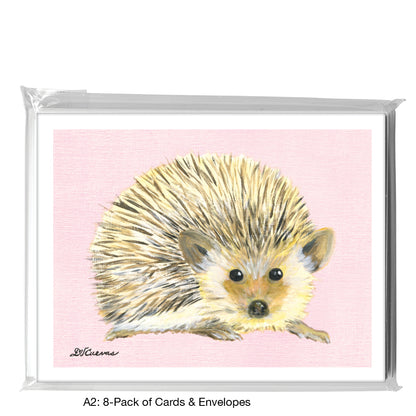 Roundy Hedgehog, Greeting Card (8417K), A2 Card 8-Pack, www.printedcanvas.com