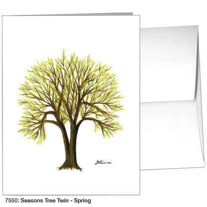 Seasons Tree Twin, Greeting Card (7550), A2, printedcanvas.com