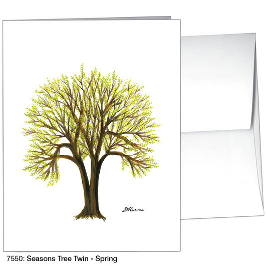 Seasons Tree Twin, Greeting Card (7550), A2, printedcanvas.com