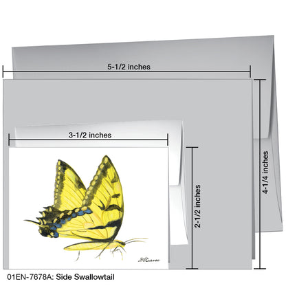 Side Swallowtail, Greeting Card (7678A), Enclosure, printedcanvas.com