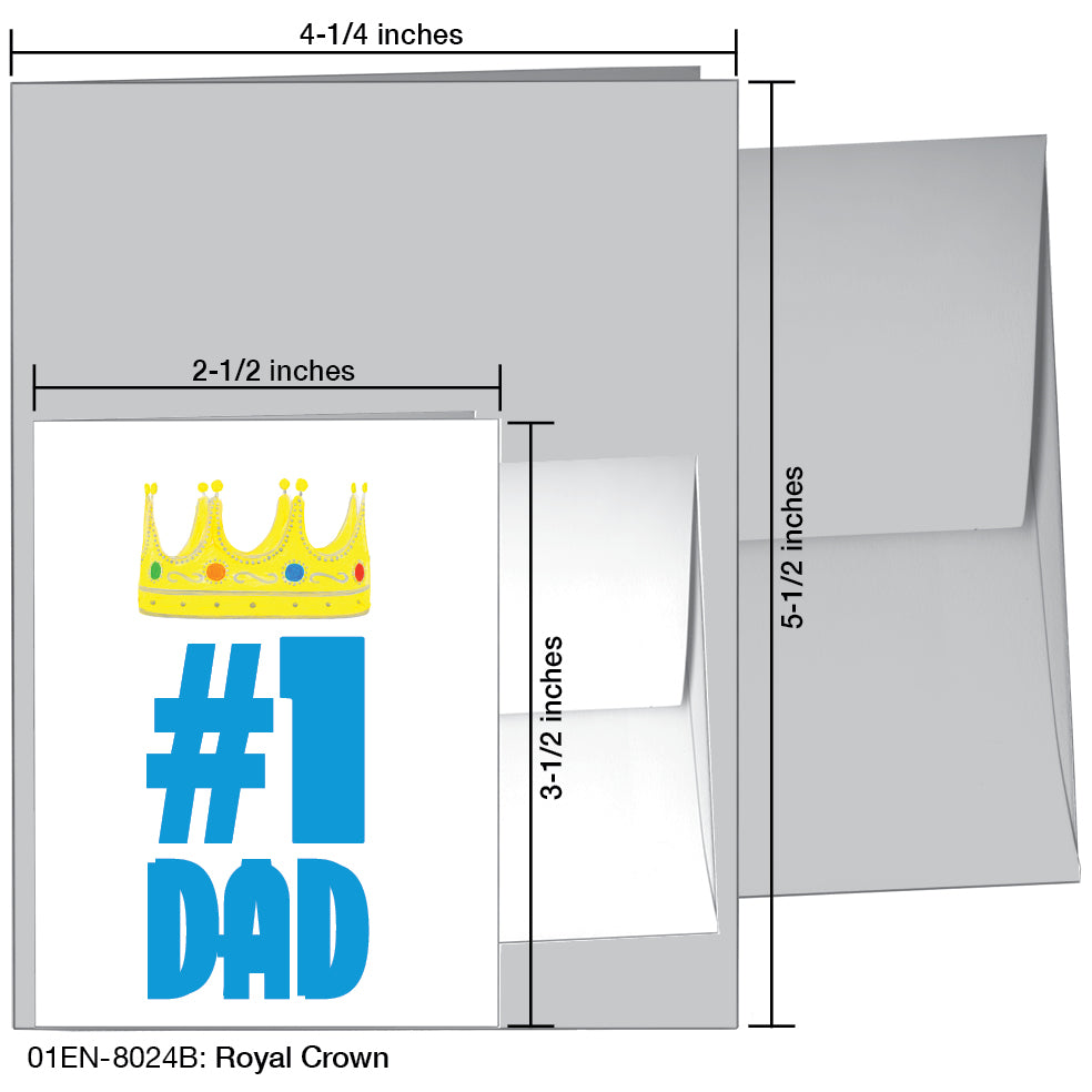 Royal Crown, Greeting Card (8024B), Enclosure, printedcanvas.com