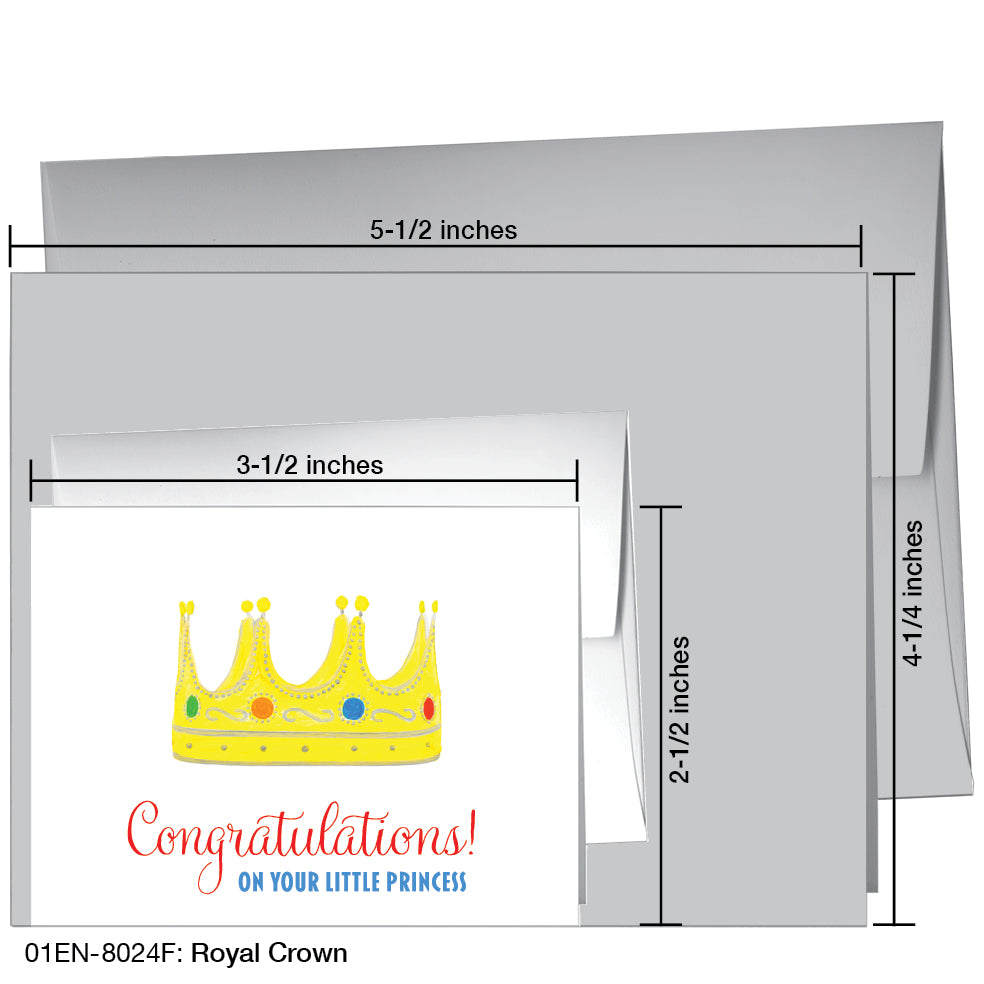 Royal Crown, Greeting Card (8024F), Enclosure, printedcanvas.com