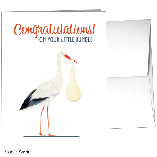 Stork, Greeting Card (7308D), A2, printedcanvas.com