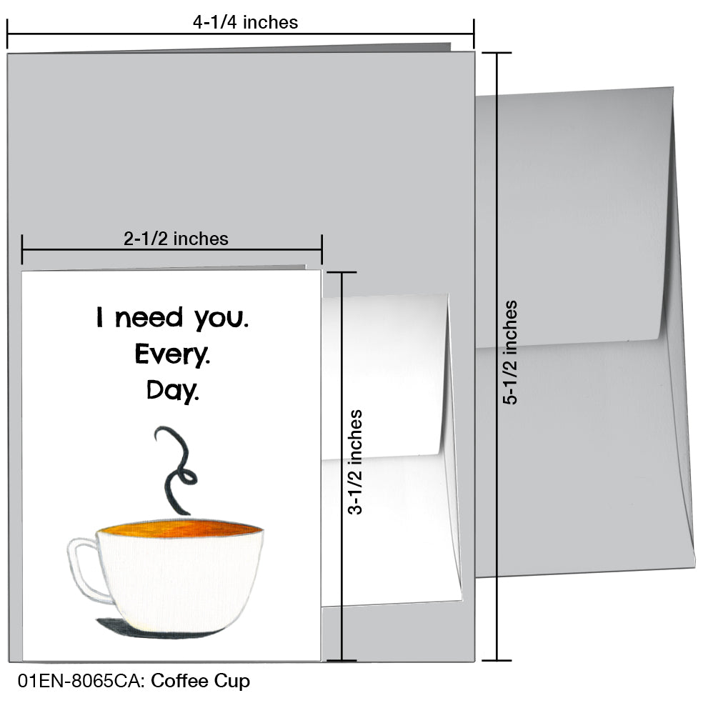 Coffee Cup, Greeting Card (8065CA), Enclosure, printedcanvas.com