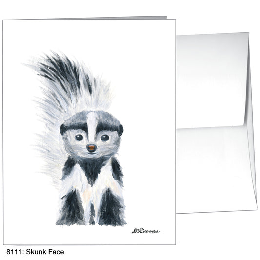 Skunk Face, Greeting Card (8111G), A2 Card Front, www.printedcanvas.com