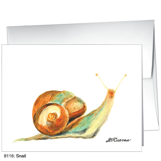 Snail, Greeting Card (8116B), A2 Card Front, www.printedcanvas.com