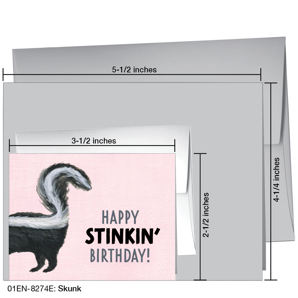 Skunk, Greeting Card (8274E), Enclosure, www.printedcanvas.com