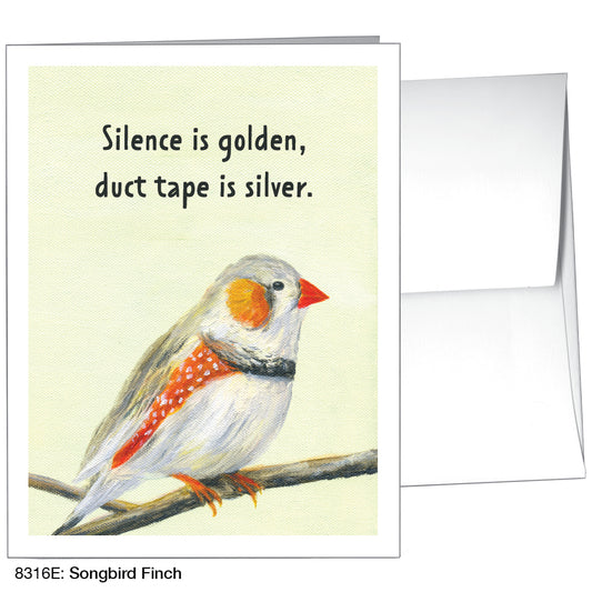 Songbird Finch, Greeting Card (8316E), A2, printedcanvas.com