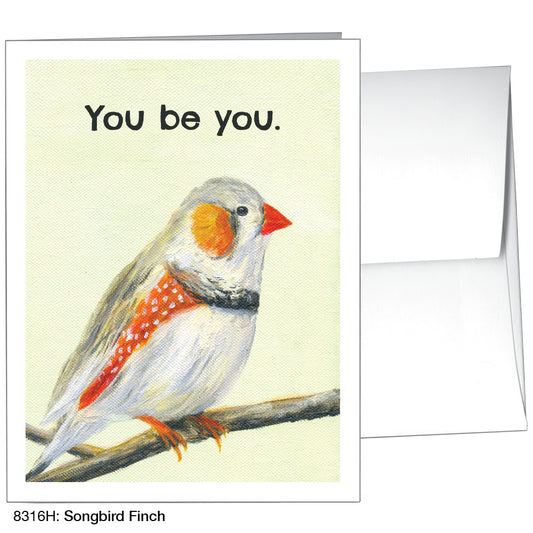 Songbird Finch, Greeting Card (8316H), A2, printedcanvas.com