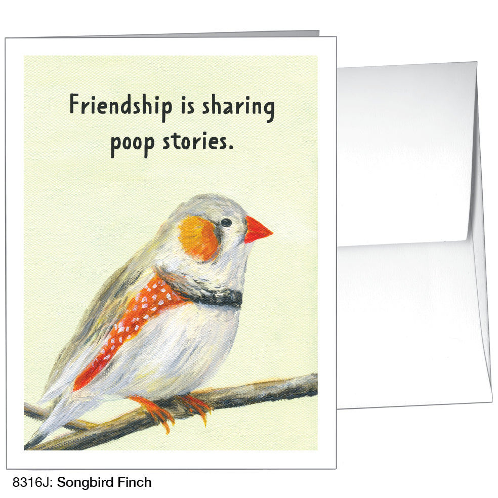 Songbird Finch, Greeting Card (8316J), A2 Card Front, www.printedcanvas.com